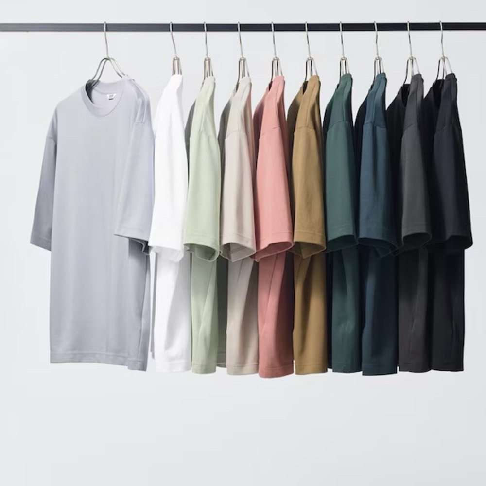 Uniqlo Unisex Airism Tees - Olive and Taupe